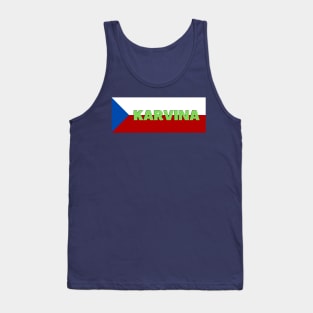 Karvina City in Czech Republic Flag Tank Top